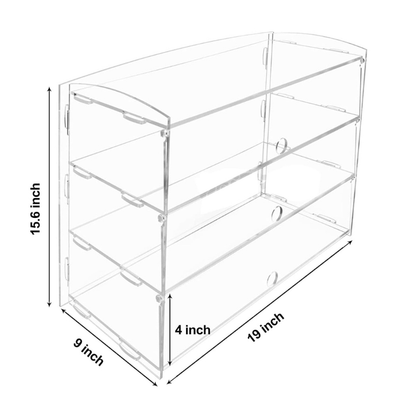 Vitrina  Acrílica Pasteles 3 Niveles 49cm x 23cm x 39cm